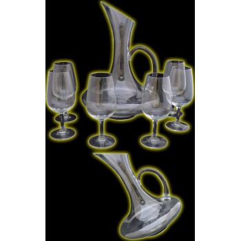 Service à vin carafe et verres Modèle Bouquet