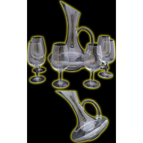 Service à vin carafe et verres Modèle Bouquet